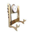 Lighted wooden phone stand mit kreisförmiger led birne aus maulbeerholz für inrhythm erde gaia schamanentrommel