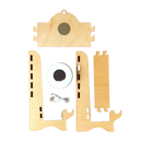Light-up wooden r2-d2 robot kit mit weißem led-licht und usb-kabel kombiniert mit erde gaia schamanentrommel aus maulbeerholz