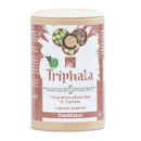 Erbavoglio Triphala Bio-Kapseln für Verdauung und Stoffwechsel, braune Nahrungsergänzungskapseln, close-up Ansicht