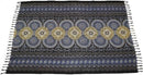Schwarzes Lunghi Hamamtuch mit Mandala Sun Design von Tropechopf, 160x115cm, aus weichem, langlebigem Stoff.