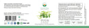Bottle of tulasi 500 mg kapseln with 60 vegacaps in white and green label for atemwege herz vitalität by mana shop ayurveda specialist heiligem basilikum
