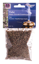 Berk tulsi 10g räucherpulver im klaren plastikbeutel mit getrockneten dunkelbraunen blättern bei mana shop image to zoom