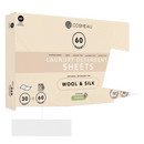 Beige box of cosmeau laundry detergent sheets scented with spring fragrance for wool and silk fabrics