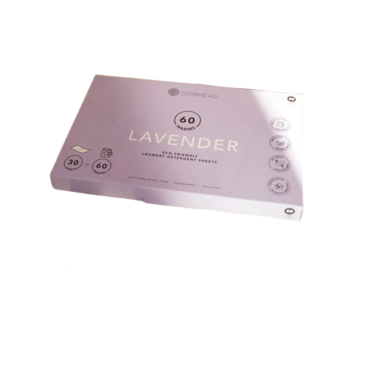 Umweltfreundliche Cosmeau Wäschetücher Lavendel, sanfte Reinigung für Wäsche, nachhaltiges Reinigungsmittel von Bamboozy x Cosmeau