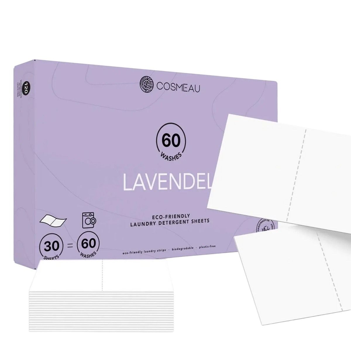 Umweltfreundliche Cosmeau Wäschetücher Lavendel von Bamboozy x Cosmeau, sanfte Reinigung für Wäsche, nachhaltiges Reinigungsmittel