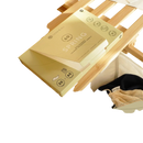 Pale yellow gosikau spring laundry wipes box with minimalist branding and eco-friendly icons fragrance-free