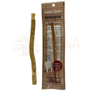 Ein natürliches hellbraunes unicorn® miswak zahnpflegeholz aus natürlichem holz in umweltfreundlicher kartonverpackung für miswak dental care