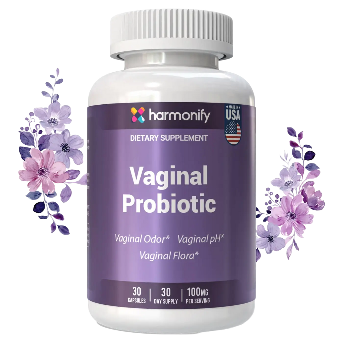 HARMONIFY Vaginale Probiotika Kapseln, tägliches weibliches Gleichgewicht, 30 Tage Nahrungsergänzungsmittel, Kapseln in Packung
