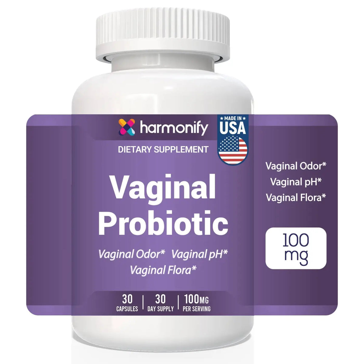HARMONIFY vaginale Probiotika Kapseln für tägliches weibliches Gleichgewicht, 30 Tage Versorgung, Nahrungsergänzungsmittel