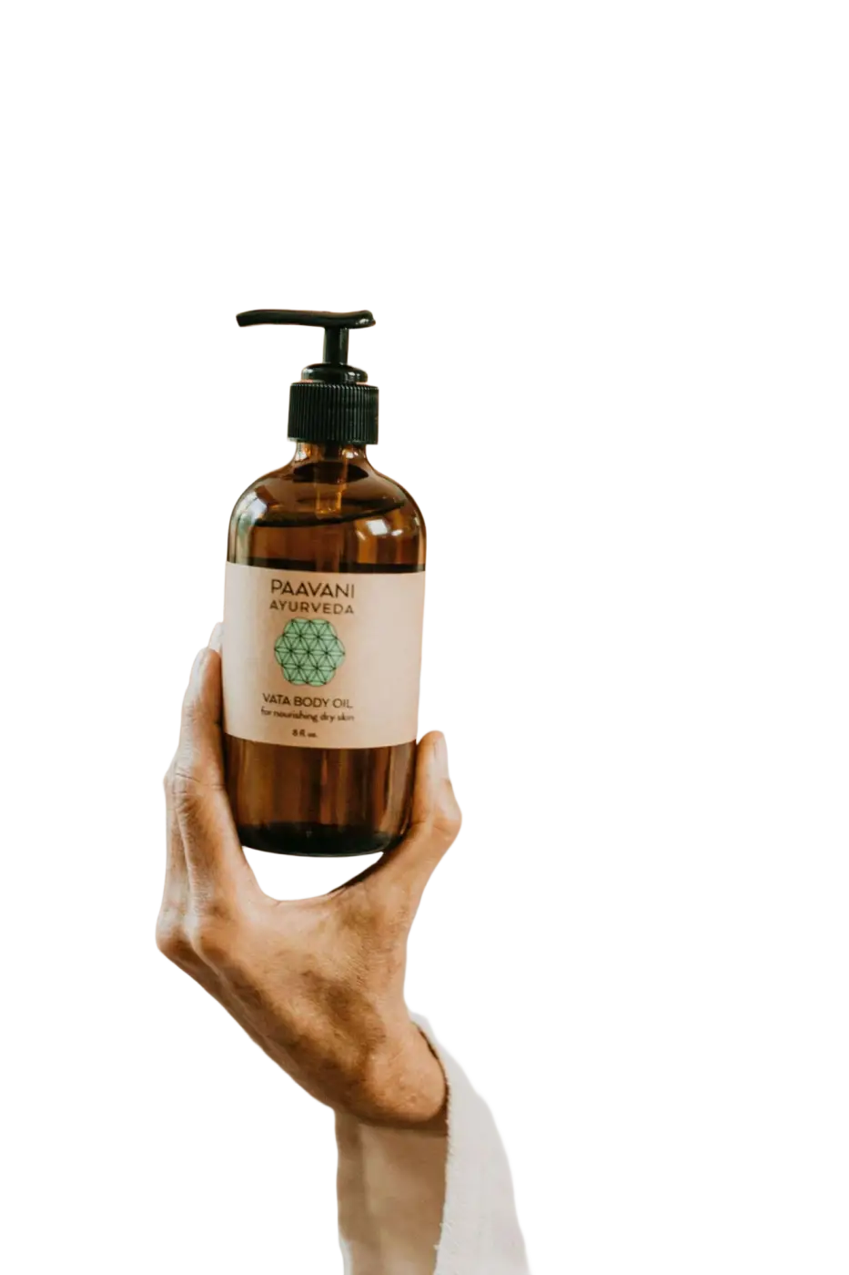 Nährendes Vata Körperöl von PAAVANI Ayurveda für trockene Haut, Abhyanga-Öl, vegan und natürlich pflegend.