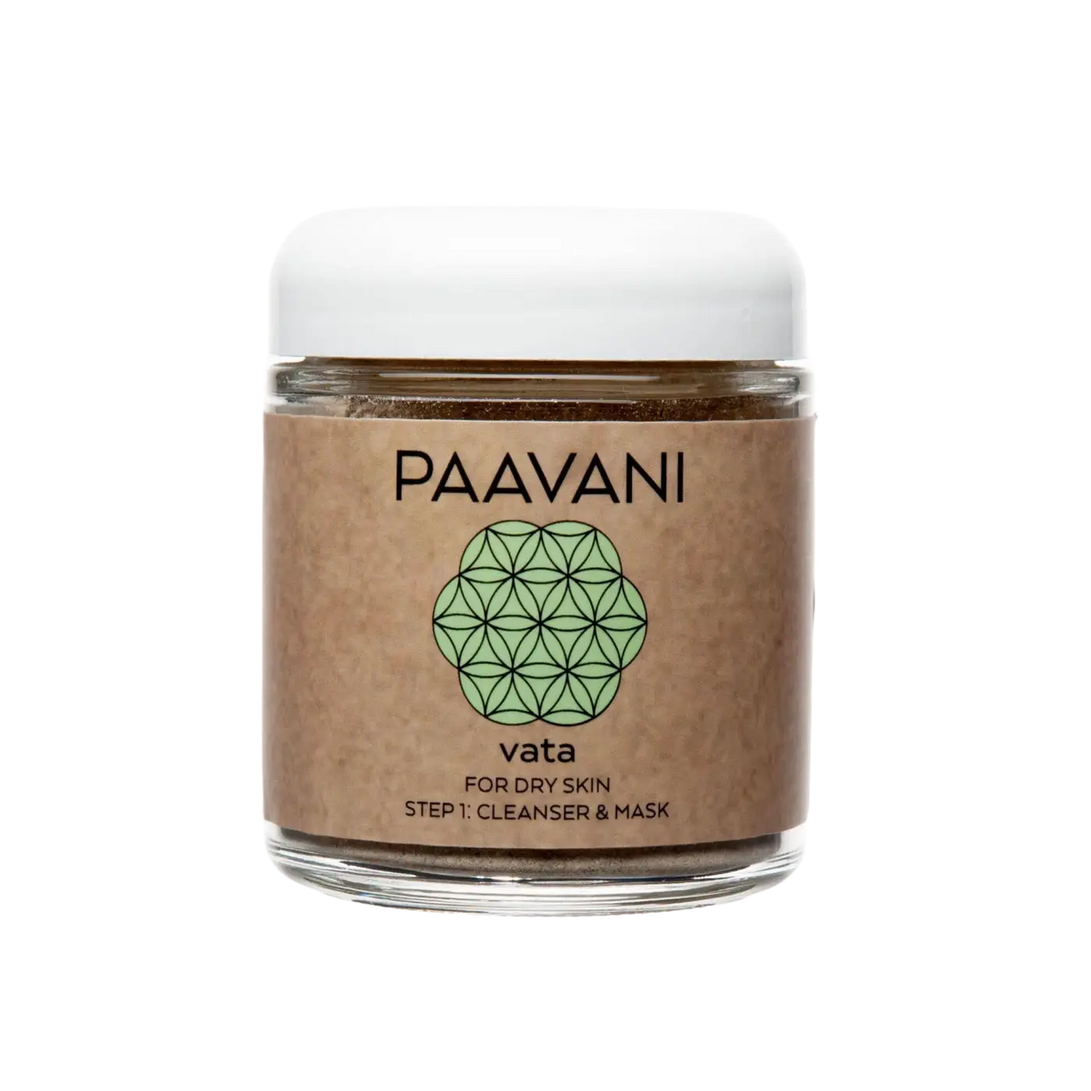 Gesichtspflege mit Vata Reiniger & Maske von PAAVANI Ayurveda, Reinigungs-Körner für trockene Haut, natürliche Hautreinigung