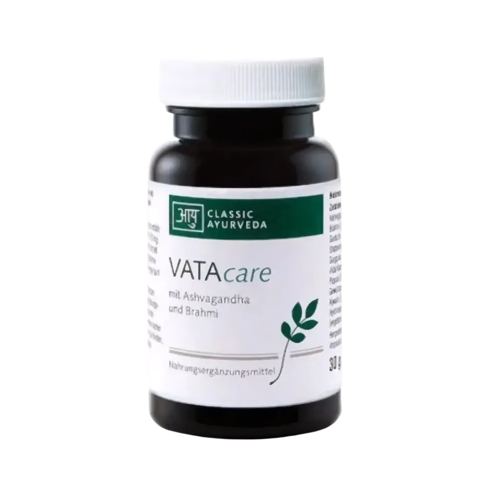 VATAcare Ayurvedische Nahrungsergänzung von Classic Ayurveda, unterstützt die Vata-Zeit mit natürlichen Inhaltsstoffen.