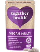 Vegan multi ganzheitliches multivitamin mit schonendem eisen in violett-beiger packung 60 kapseln gegen müdigkeit