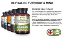 Amber glasflasche mit schwarzem deckel und grünem etikett prowise healthcare vegan vital multivitamine für immunsystem