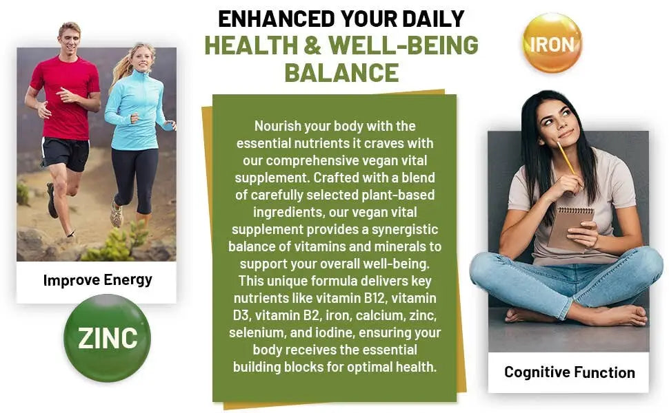 Vegane Vital Multivitamine in 120 Kapseln von Prowise Healthcare, Nahrungsergänzung mit buntem Kapsel-Design