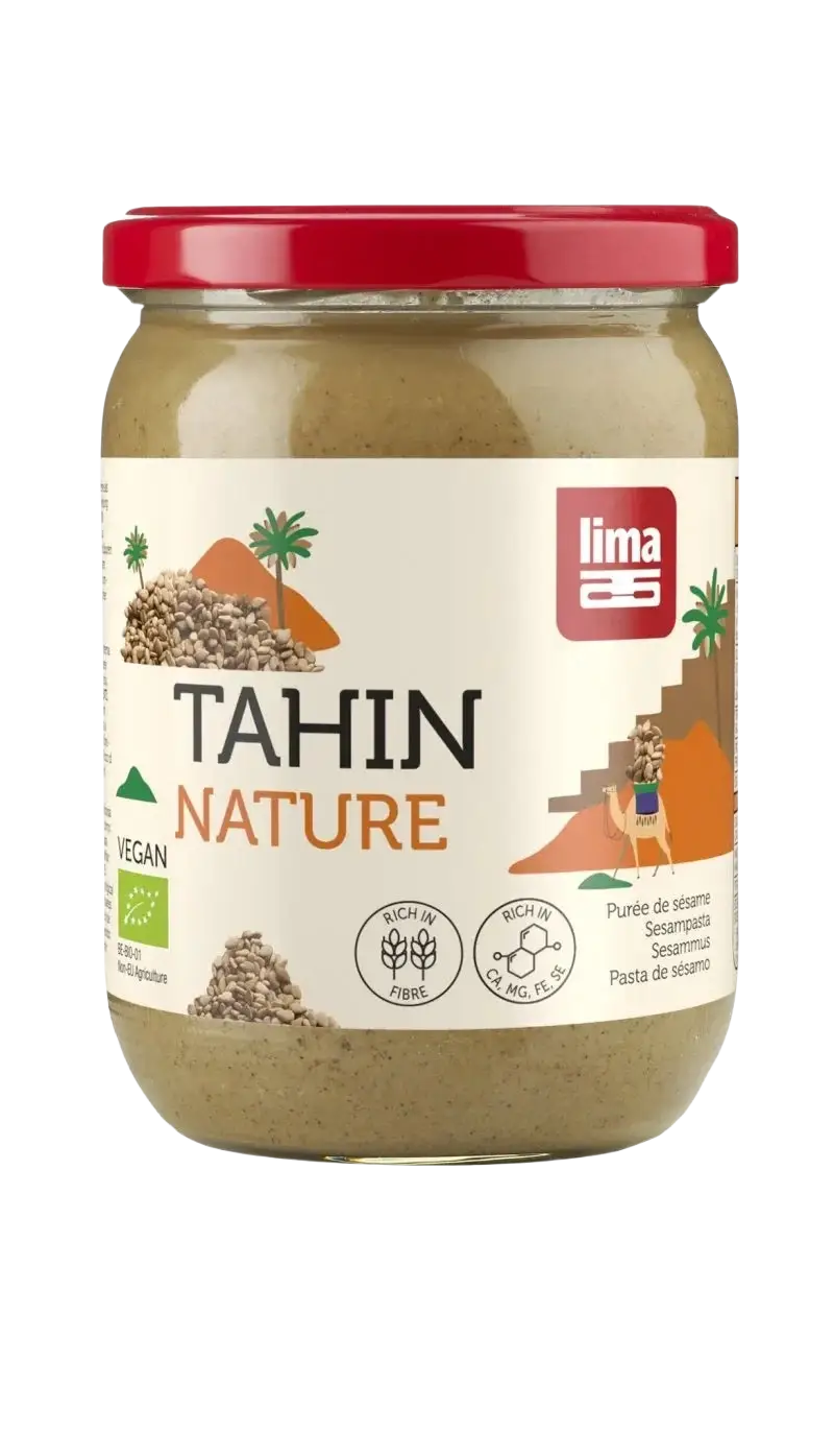 Veganes Lima Püree mit Tahin, Meersalz und Marin, 500g, als Brotaufstrich in Glas, cremige Mus aus pflanzlichen Zutaten