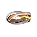 Verlobungsring carali von myc paris mit 3-elemente-design in silber gold roségold und hochwertigem österreichischen kristall