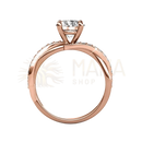 Verlobungsring carali myc paris eleanor ring rosegold mit rundem diamant und zirkonbesetztem band im mana shop