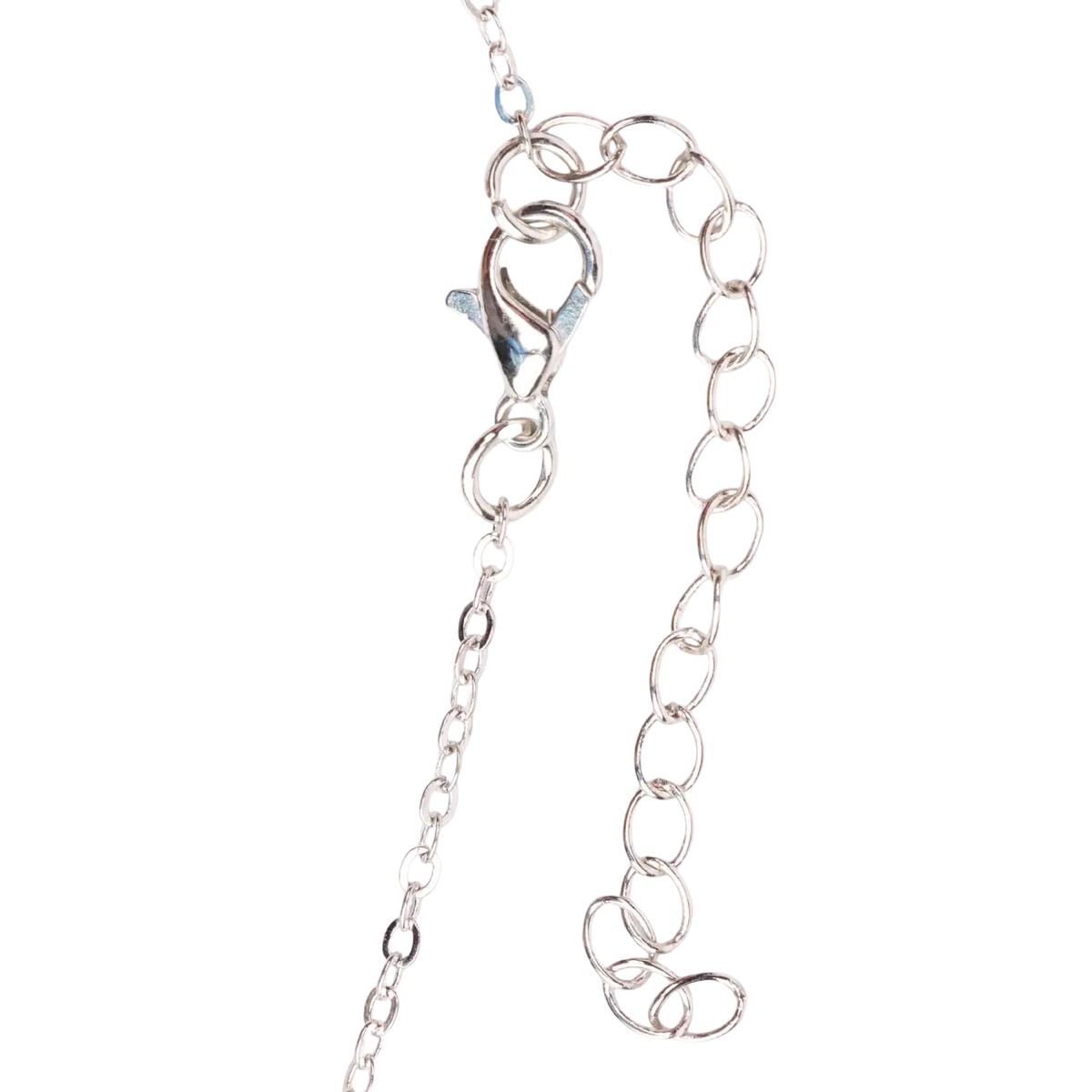 Versilberte Halskette mit ovalem Anhänger aus transparentem Quarz, eleganter Schmuck von Myga Eco