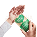 Grünes und beiges paket vitamin d3 1000i pflanzenbasiertes vitamin mit kokosöl und weißen veganen kapseln
