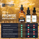 Amber glasflasche mit schwarzem tropfverschluss und orange liquid drops vitamin d3 4000 iu k2 mk7 von prowise healthcare bei mana shop