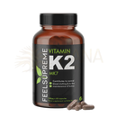 Braune glasflasche vitamin k2 mk7 bioaktive form von k2 mit schwarzem deckel und 60 kapseln von feelsupreme mana shop