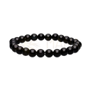 Schwarzes regenbogen obsidianarmband mit 8 mm glatten runden steinen von vives de la cortada s l für mana shop