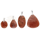 Vives de la Cortada S.L anhänger mit sonnstein cabochon in amber mit silbernen metallverschlüssen ausgewählte edelsteine