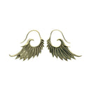 Vives de la Cortada Wings Ohrschmuck aus Bronze, elegantes und hautfreundliches Design, antibakterielle Eigenschaften sichtbar in der Abbildung