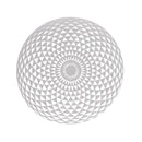 Selenitplatte mit kreisförmiger geometrischer Struktur, spirituelle Reinheit, klare Dekoration, von Vives de la Cortada S.L.