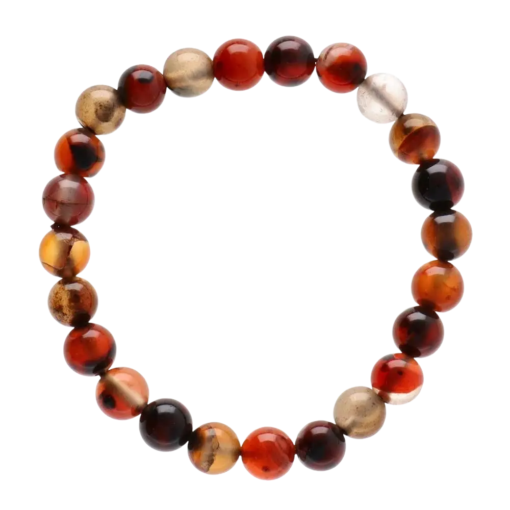 Achat Armband 8 mm von Vives de la Cortada S.L, elegantes Schmuckstück mit runden Achat-Steinen, handgefertigt und stilvoll.