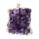 Großer versilberter Amethyst-Drusen Anhänger aus Naturstein, ideal für Harmonie, Meditation und Intuition, von Vives de la Cortada S.L