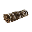 Ein gebündeltes yerba buena räucherwerk von vives de la cortada in weiß gebundener getrockneter salbei