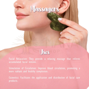 Dark green smooth heart-shaped gua sha obsidian massager from vives de la cortada revitalizes the skin