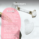 Gua Sha Weißquarz-Massagegerät von Vives de la Cortada S.L, handgefertigtes Hautpflegewerkzeug für Gesicht und Körper.