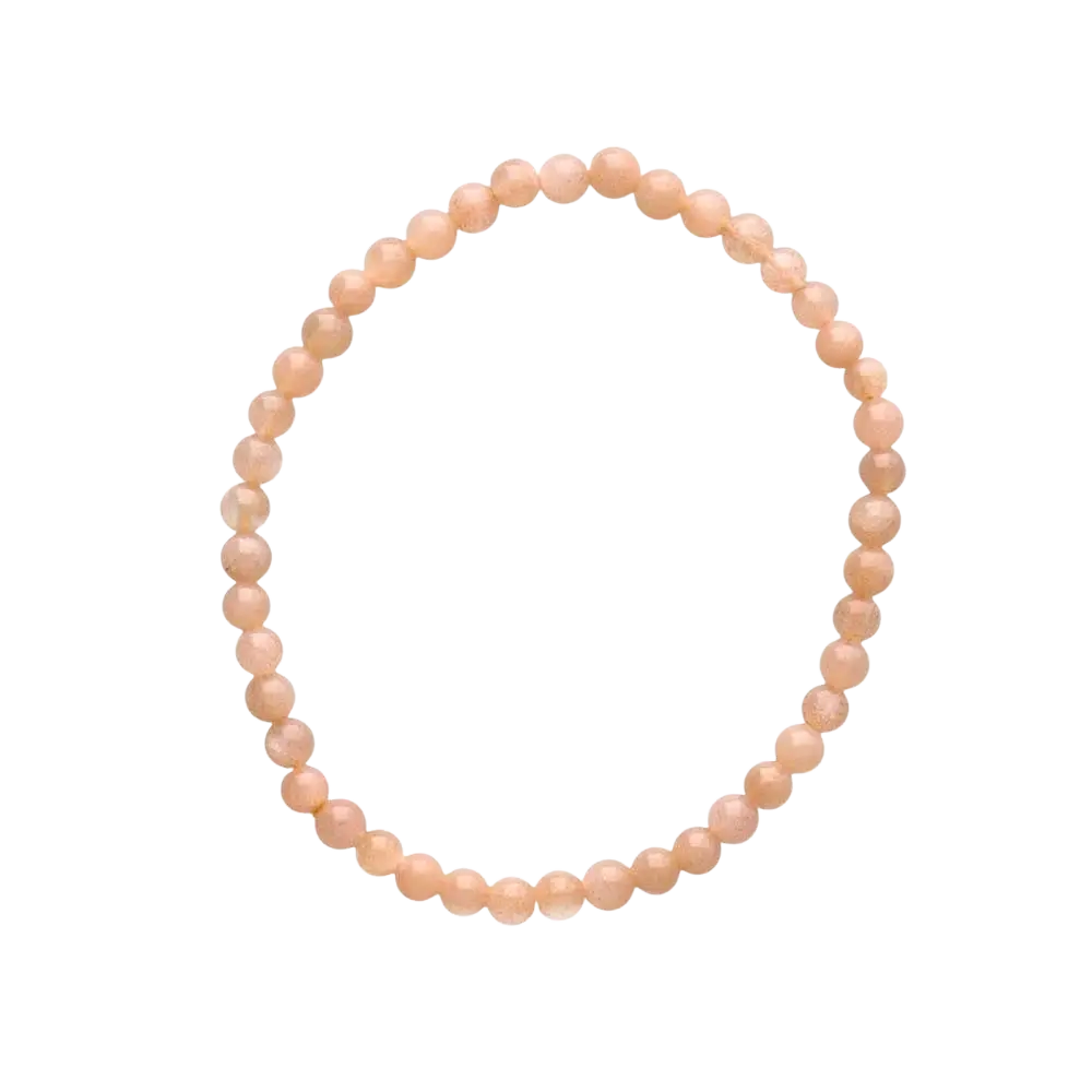 Zartes Mondstein-Armband von Vives de la Cortada S.L, 4 mm Schmuck mit eleganten Mondstein-Perlen