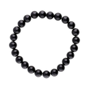 Vives de la Cortada S.L Obsidianarmband aus 8 mm schwarzen Steinen, stilvoller Schmuck für elegante Handgelenke