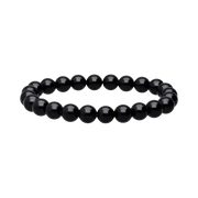 Vives de la Cortada S.L Obsidianarmband 8 mm aus Schmuck mit schwarzen Obsidianperlen, elegantes Armband für Damen und Herren