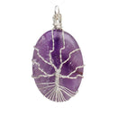 Versilberter Anhänger aus gerolltem Amethyst mit Baumleben-Motiv, elegantes Schmuckstück von Vives de la Cortada S.L