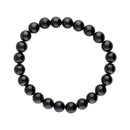 Schwarzes Turmalin Armband aus 8mm Schmuck mit polierten schwarzen Kristallen, handgefertigt von Vives de la Cortada S.L