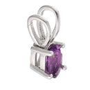 Vives de la Cortada S.L Amethyst-Anhänger Oval Mini aus 925er Sterlingsilber, Schmuck mit lila Amethyst Stein.