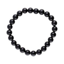 Vives de la Cortada S.L Obsidianarmband aus 8 mm schwarzen Edelsteinen, elegantes Schmuckstück für stilvollen Look