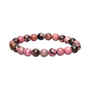 Vives de la Cortada S.L Rhodonit-Armband, 8 mm Schmuck mit roten Rhodonit-Steinen, detailreiche Edelstein-Halskette