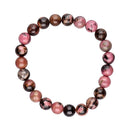 Vives de la Cortada S.L Rhodonit-Armband aus 8 mm Schmuck mit roten Rhodonit-Steinen, handgefertigt, detailreiche Nahaufnahme