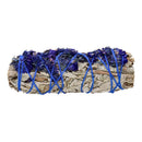 Weißes Salbei Räucherbündel mit blauer Sinuata, natürliche Räucherware von Vives de la Cortada SCP, für Räucherzeremonien