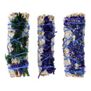 Weißes Salbei Räucherbündel mit blauer Sinuata, Vives de la Cortada SCP, Räucherwaren, natürliche Räuchermischung