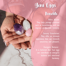 Yoni Amethyst-Eierpackung von Vives de la Cortada SCP, therapeutisches Zubehör mit vier Amethyst-Eiern für die Beckenbodenstärkung
