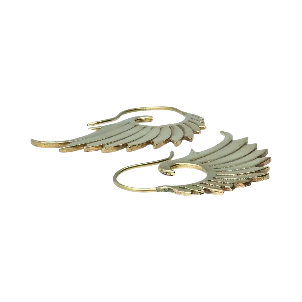Bronzene Wings Ohrschmuck von Vives de la Cortada S.L, elegantes, hautfreundliches und antibakterielles Ohraccessoire.