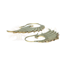 Goldfarbene cortada wings ohrschmuck bronze ohrringe mit detailreichem schichtdesign und federoptik
