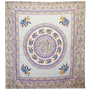 Wandteppich ritualtuch 212 x 193 mit elefanten mandala in türkis und blau mit quadratischem muster und elefantenmotiven